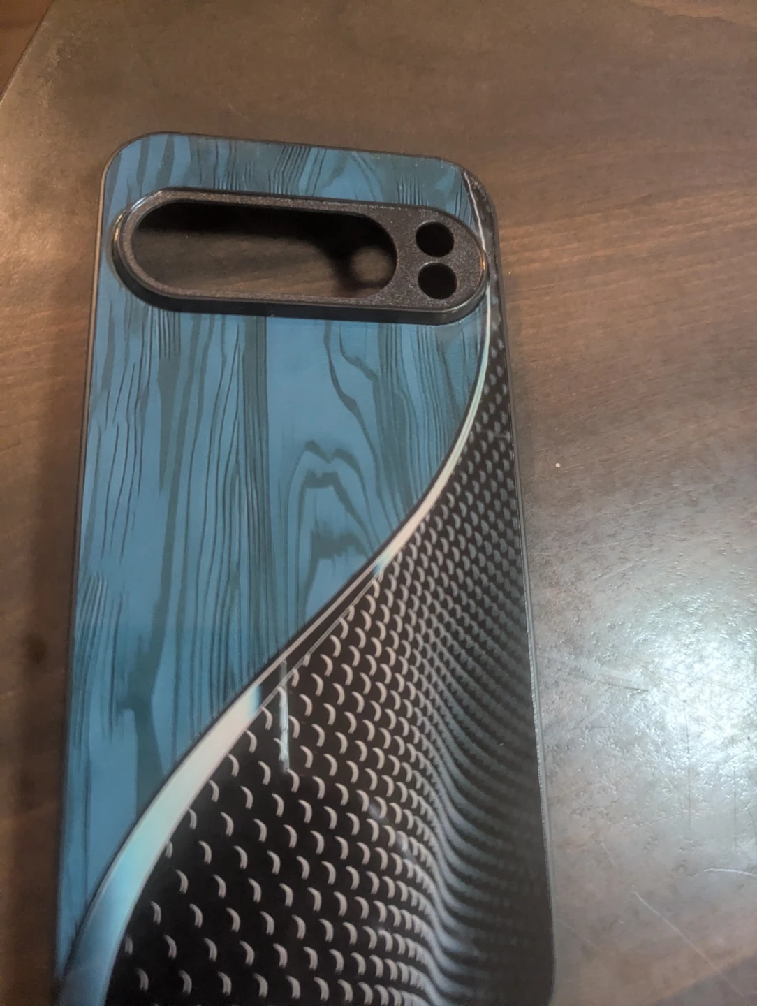 Google Pixel 10 PRO XL  Protective Blue Wood Phone Case