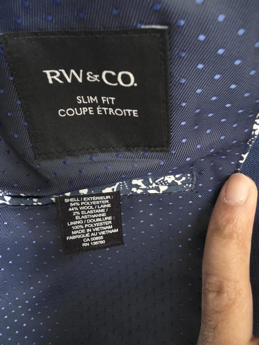 RW & CO. Slim Fit Blue Suit - photo 2