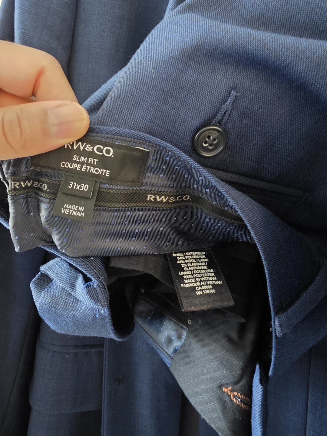 RW & CO. Slim Fit Blue Suit - photo 3