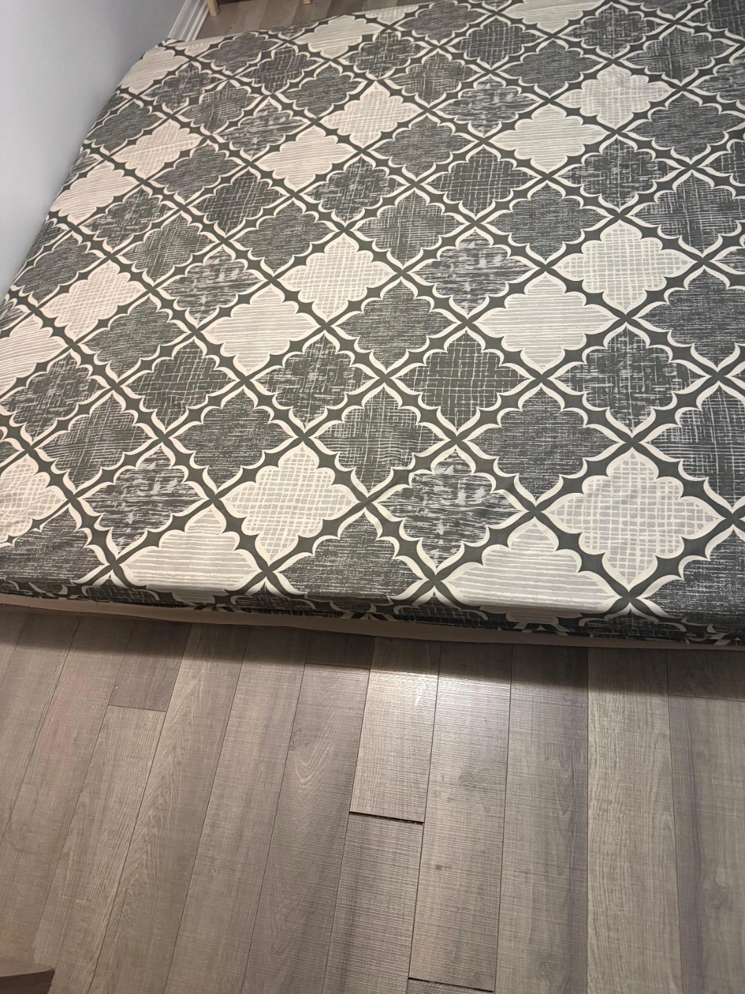 Grey and White Patterned Mattress Topper - photo 3