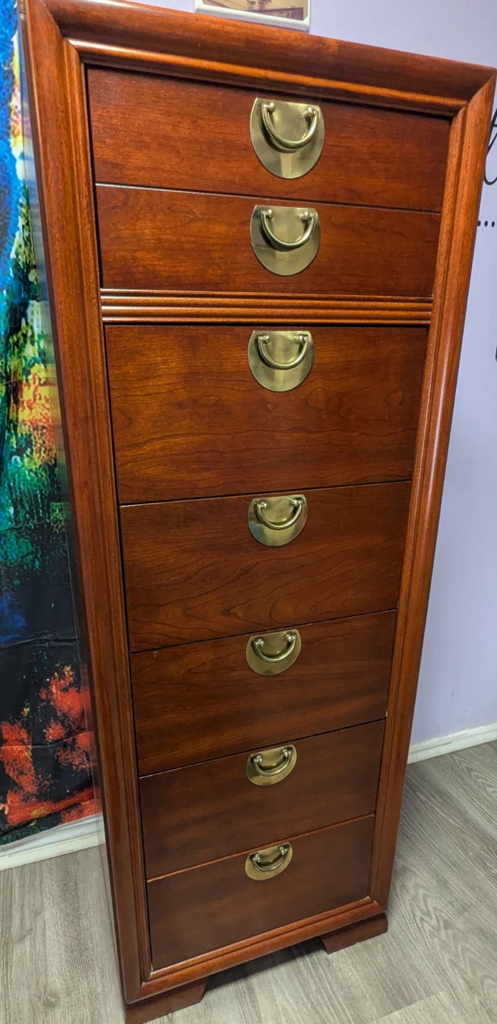 ✨ Vintage Kroehler Cherry Lingerie Chest / Tallboy Dresser