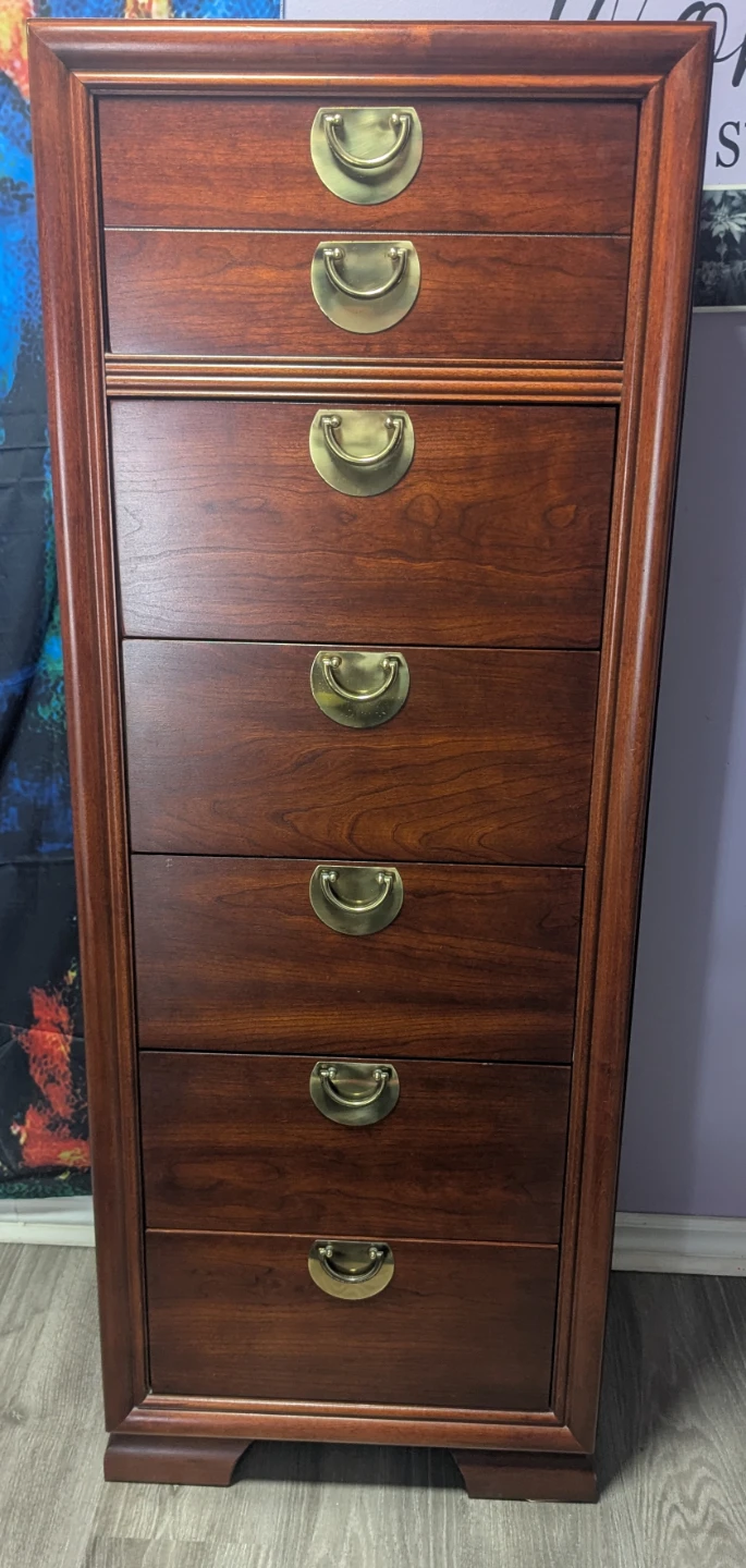 ✨ Vintage Kroehler Cherry Lingerie Chest / Tallboy Dresser - photo 4
