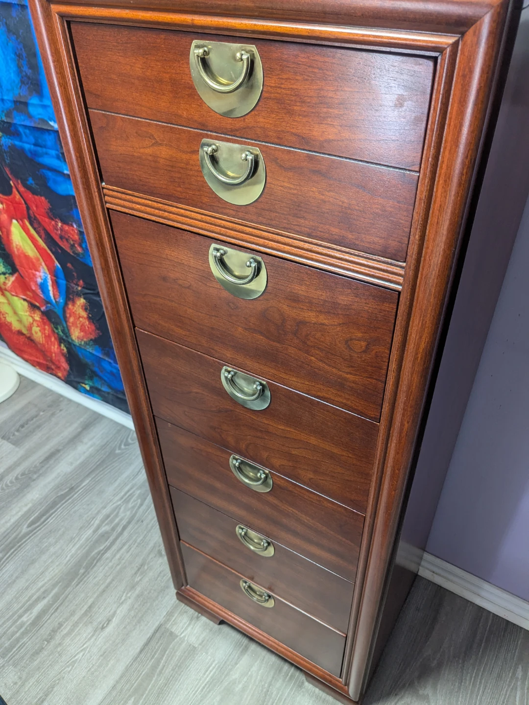 ✨ Vintage Kroehler Cherry Lingerie Chest / Tallboy Dresser - photo 5