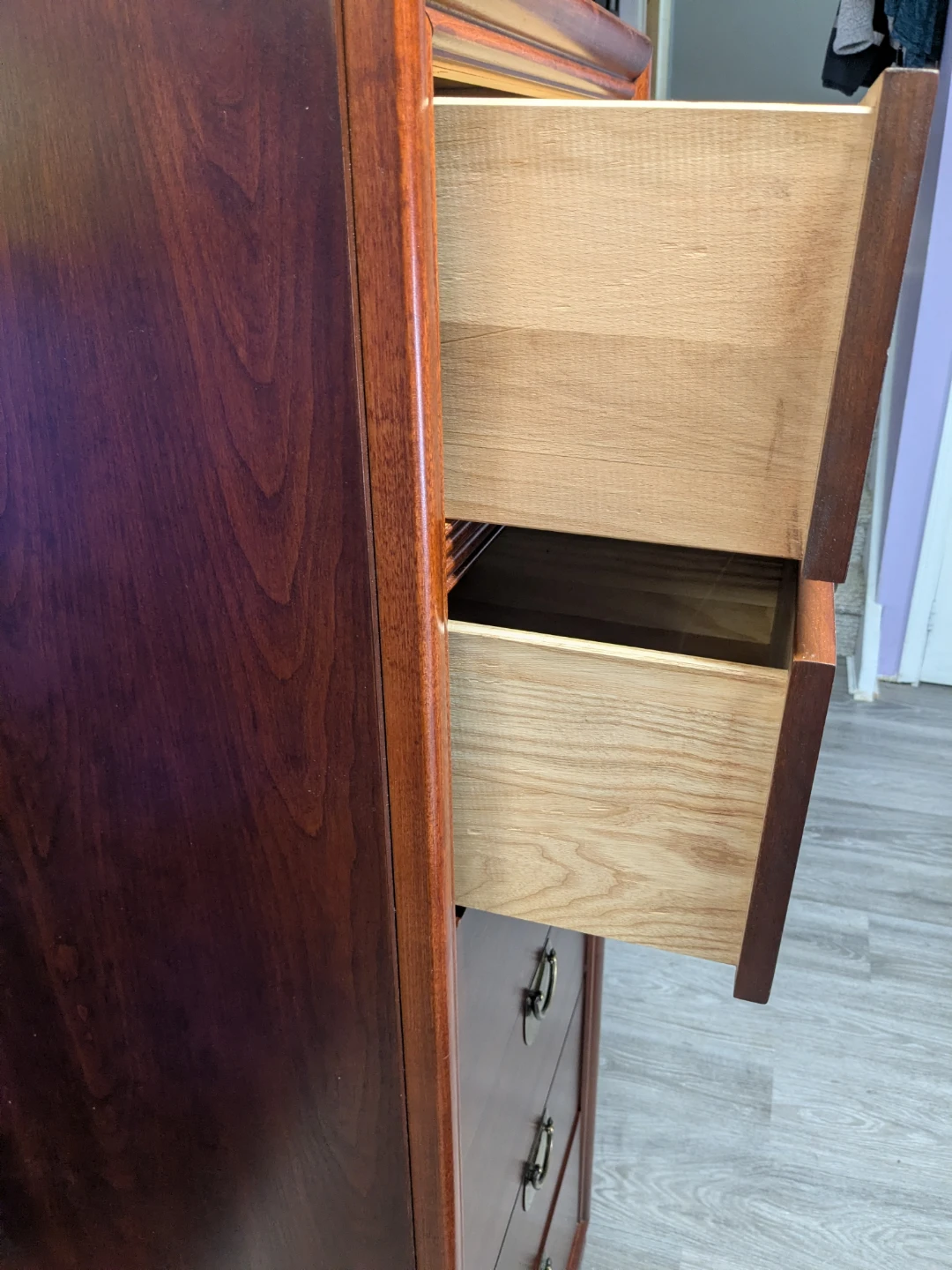 ✨ Vintage Kroehler Cherry Lingerie Chest / Tallboy Dresser - photo 3