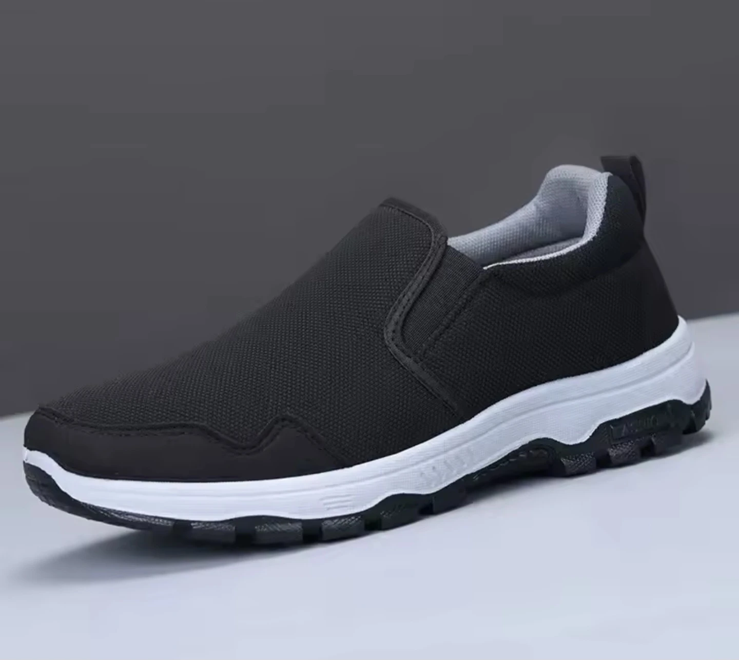 Black Slip-On Casual Shoes