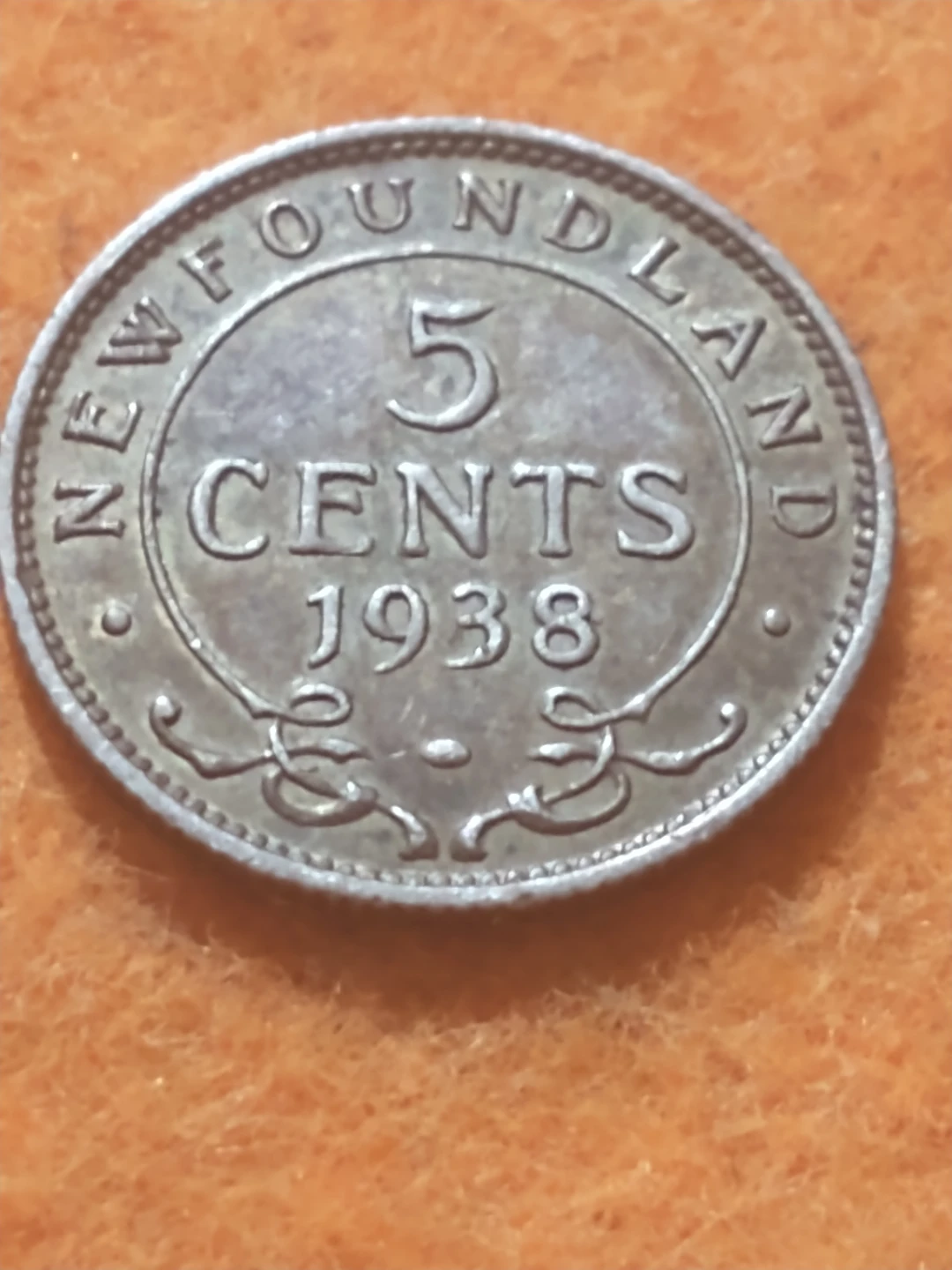 XF 1938 Newfoundland five cents George VI .925 silver KM #19 - photo 3