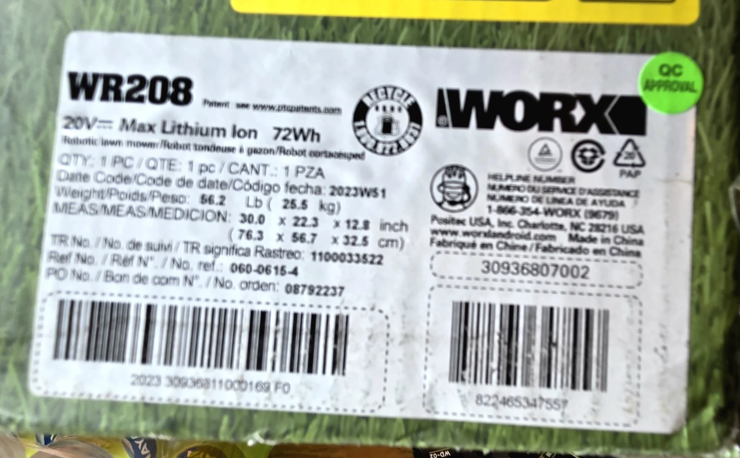 WORX Landroid Vision WR208 Robotic Mower - 1/5 Acre - photo 3