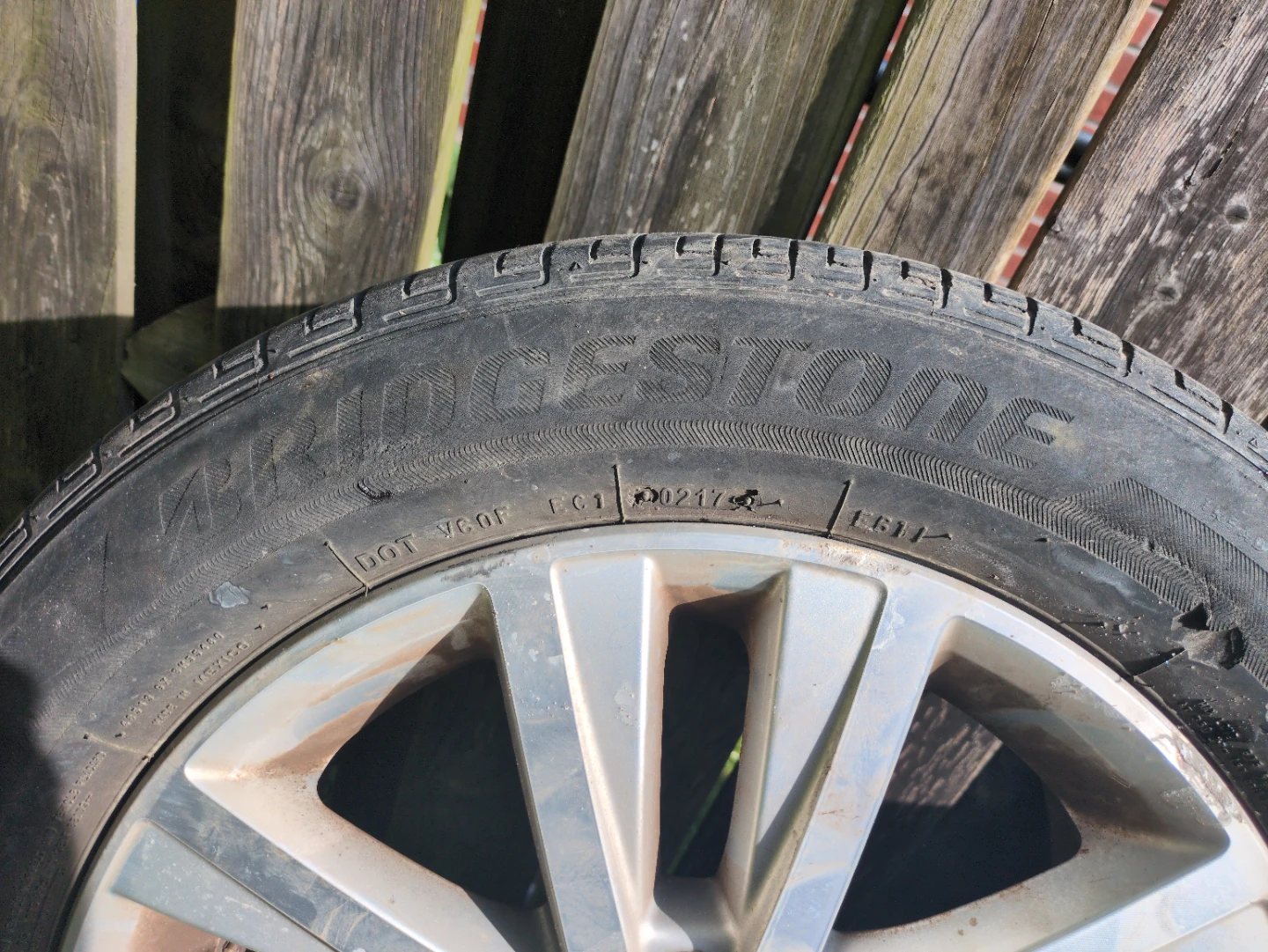 Set of 4 Bridgestone Tires with VW Alloy Wheels - photo 2