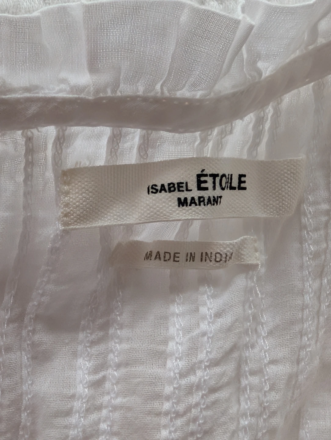 Isabel Marant Étoile White Cotton Top Size 40 - photo 3