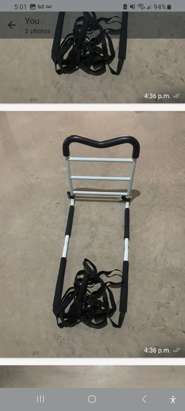 Bed Rail Assist Handle with Straps