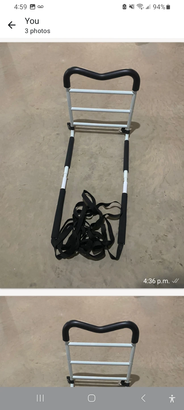 Bed Rail Assist Handle with Straps - photo 3