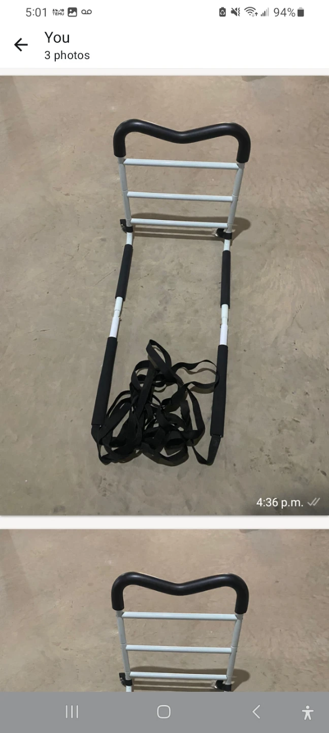 Bed Rail Assist Handle with Straps - photo 4