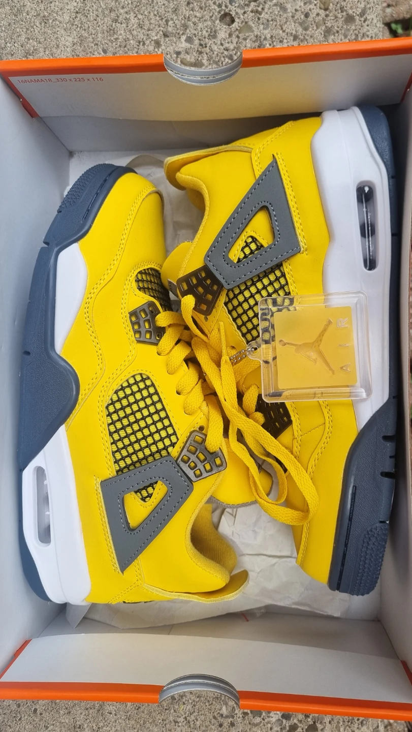 Air Jordan 4 "Lightning" Yellow Men's Sneakers