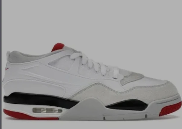 Jordan 4 RM White Fire Red Men's Shoes