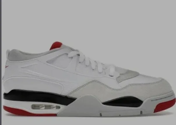 Jordan 4 RM White Fire Red Men's Shoes
