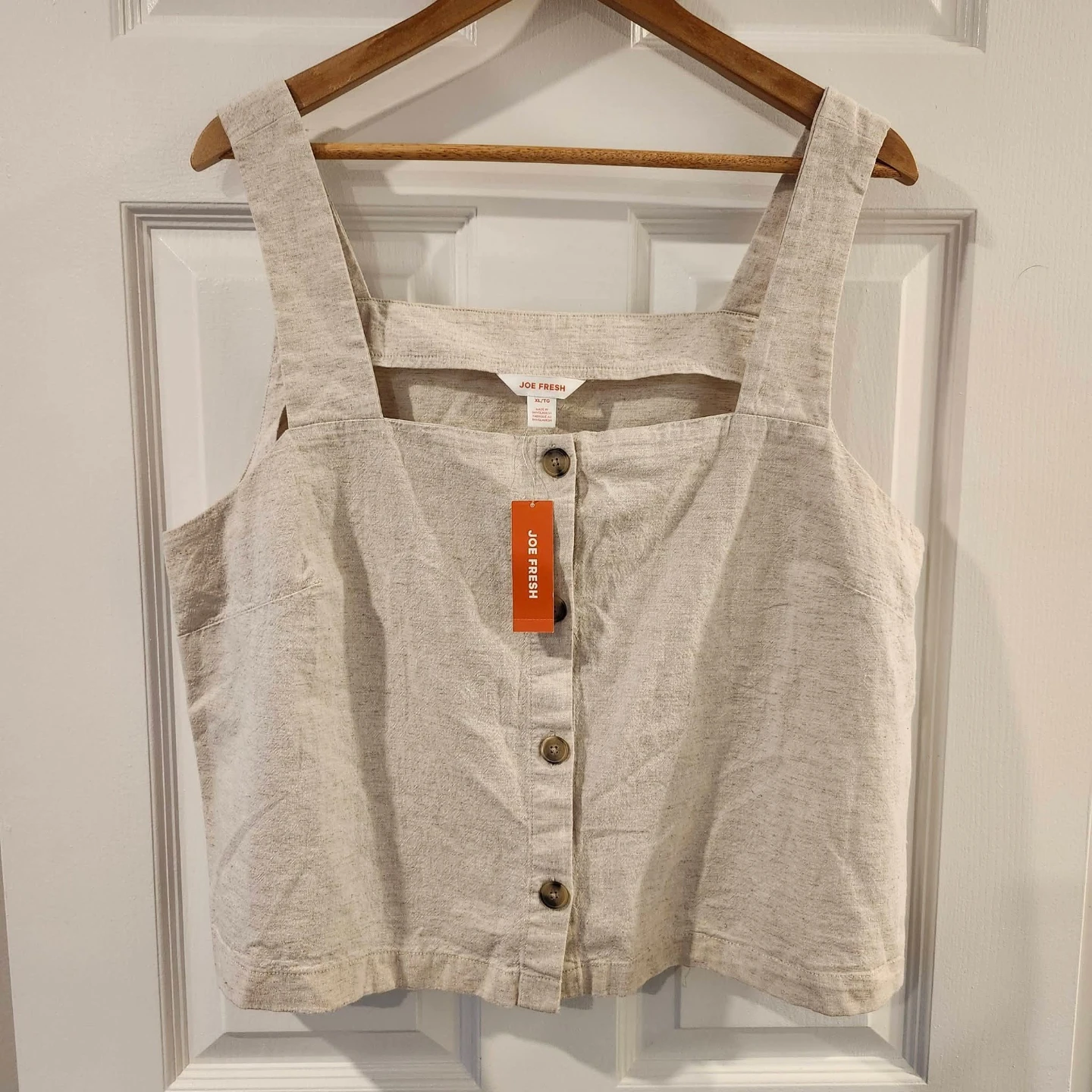 #XS to #1X  3 colors. NEW COTTON LINEN Tops with Wide Strap - photo 2