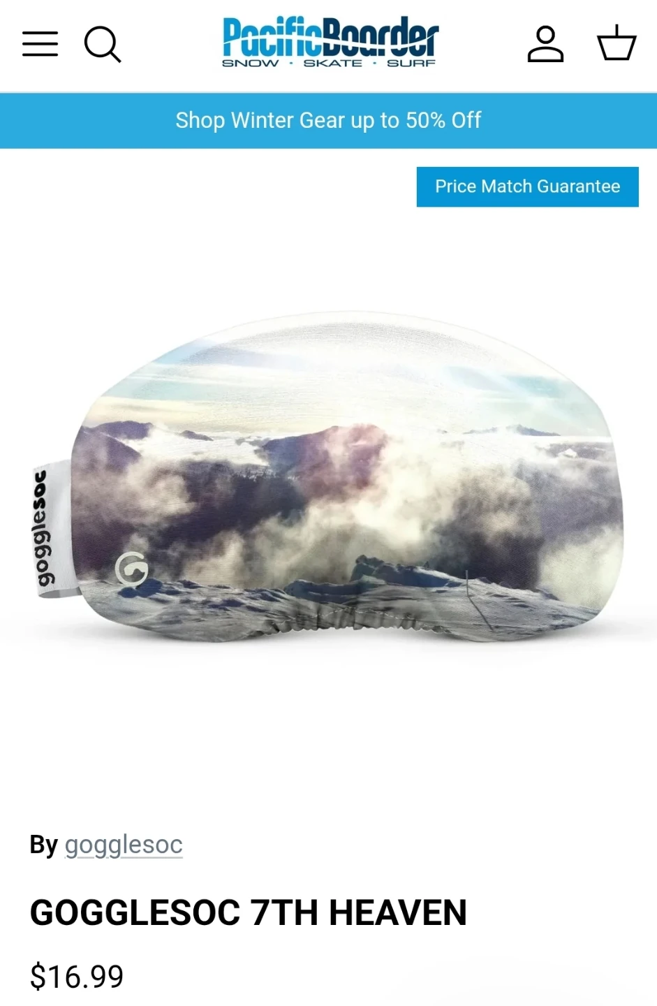 Hello NEW! Whistler 7th Heaven Goggle Sock