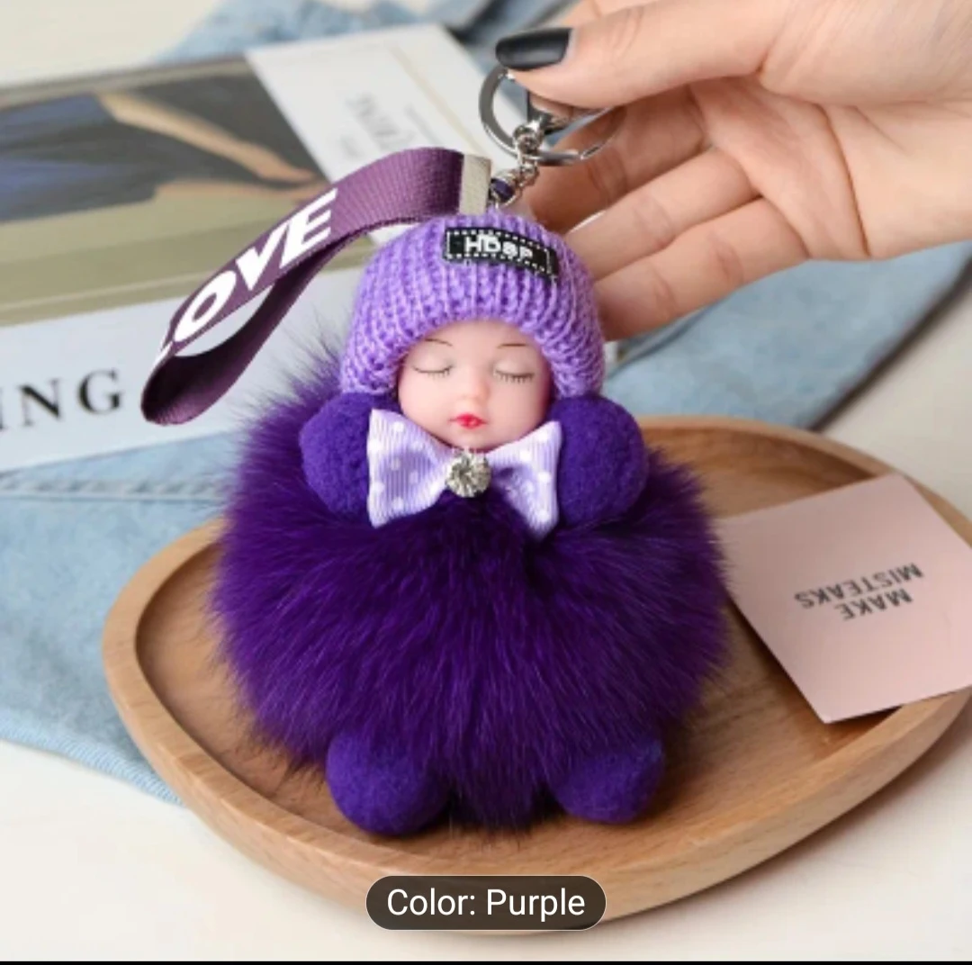 Baby Doll Pom Pom Keychain - photo 3