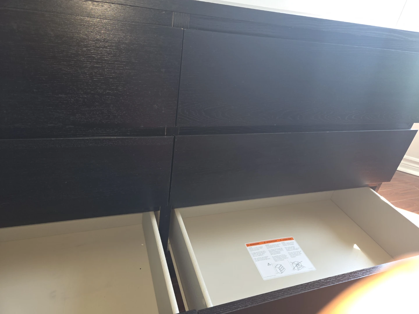 Dark Wood Dresser - 6 Drawers - photo 5