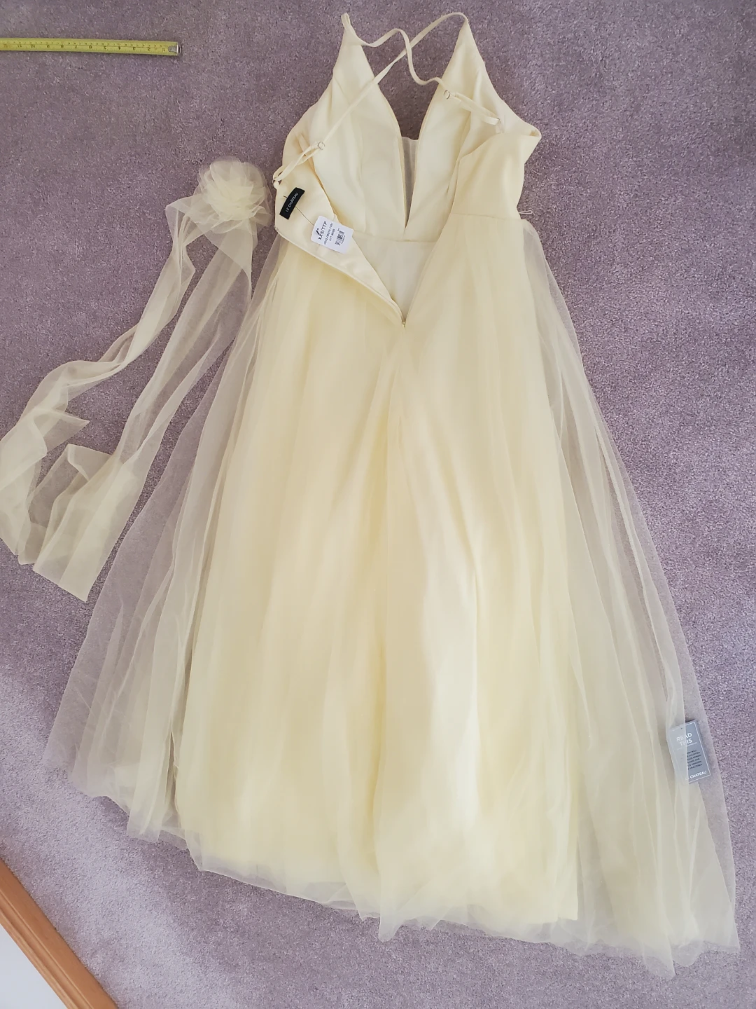 LE CHÂTEAU Yellow Tulle Gown /XXS Grad dress - photo 5