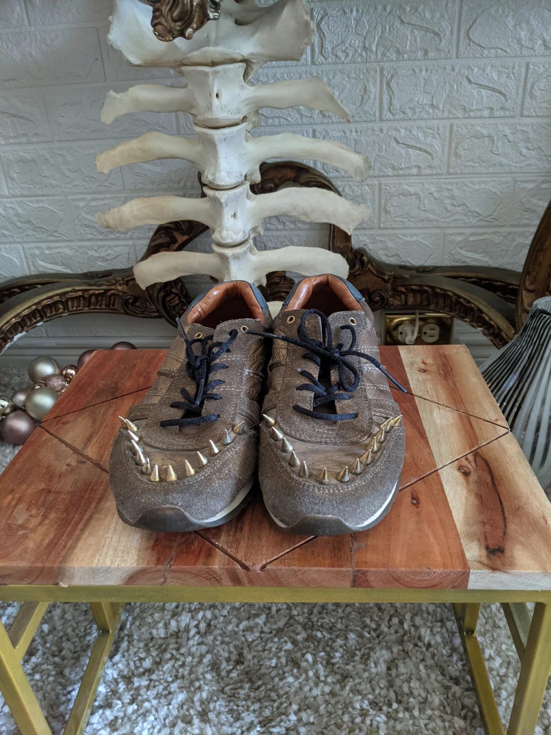 FRYE Brown Spike Sneakers