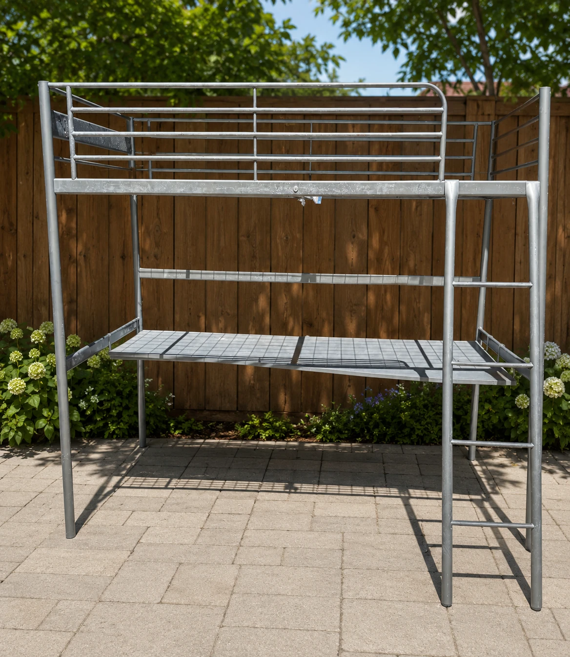 Galvanized Metal Loft Bed Frame