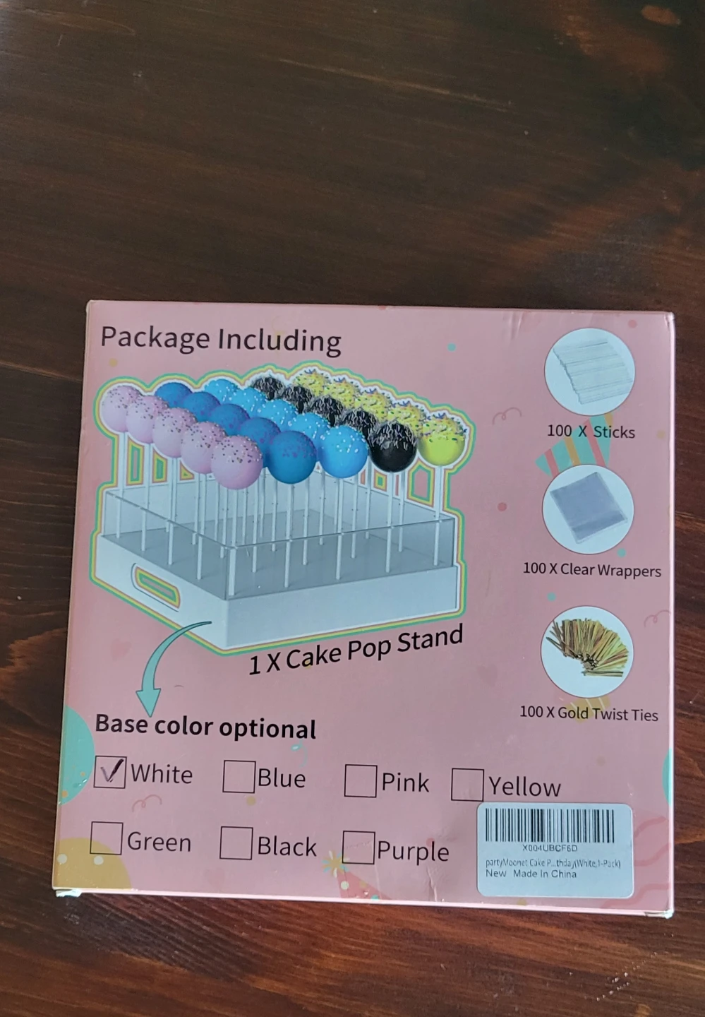 BNIB partyMoonet Cake Pop Stand - 25 Holes, White - photo 2