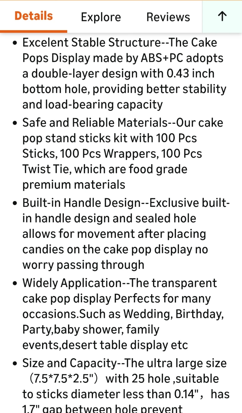 BNIB partyMoonet Cake Pop Stand - 25 Holes, White - photo 5