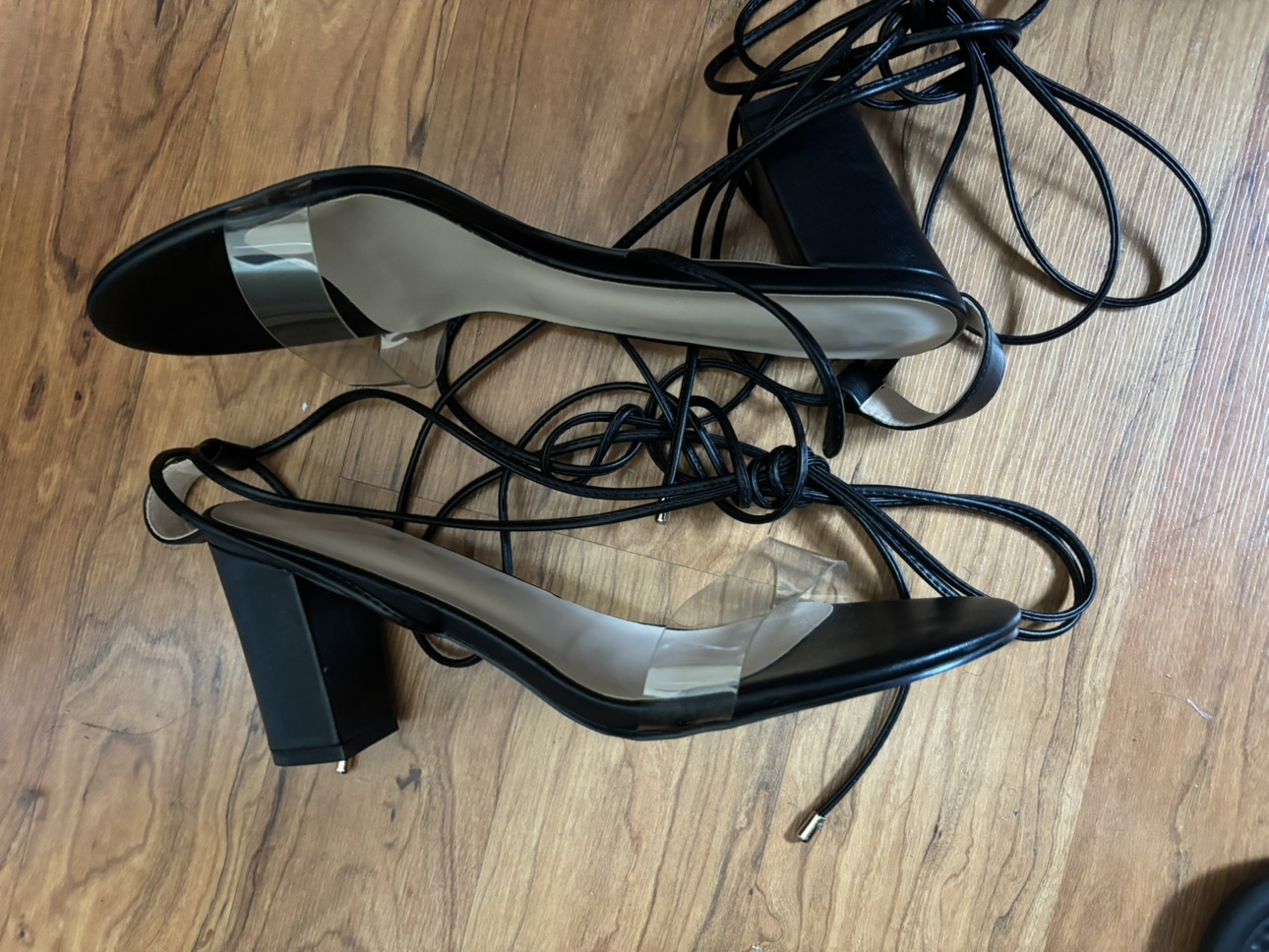 Size 14 US - Clear Band Gladiator Strappy Heeled Sandals - photo 5