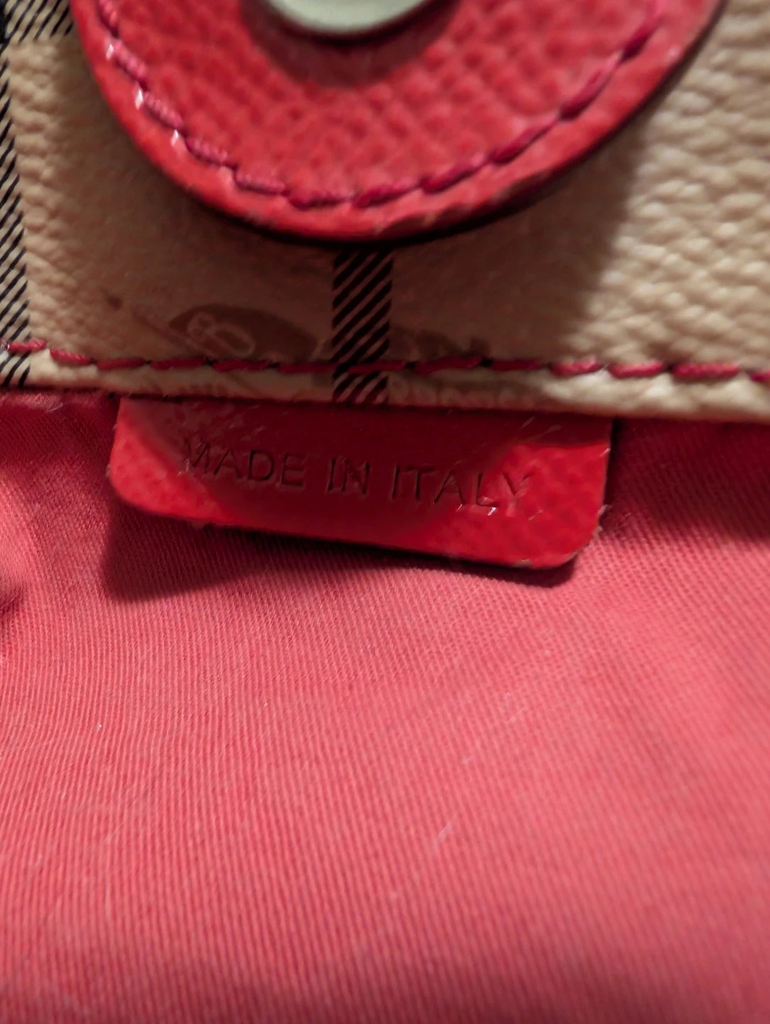 Burberry Haymarket Check & Red Leather Wallet - photo 2