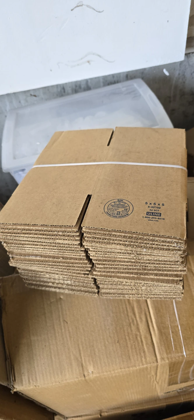 Uline 5" x 5" x 5" Cardboard Boxes (50 count)
