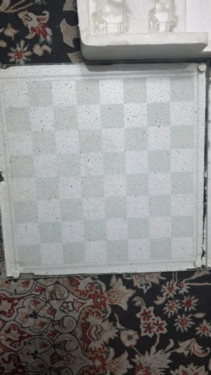 Glass Chess Set with Board and Dice - photo 2