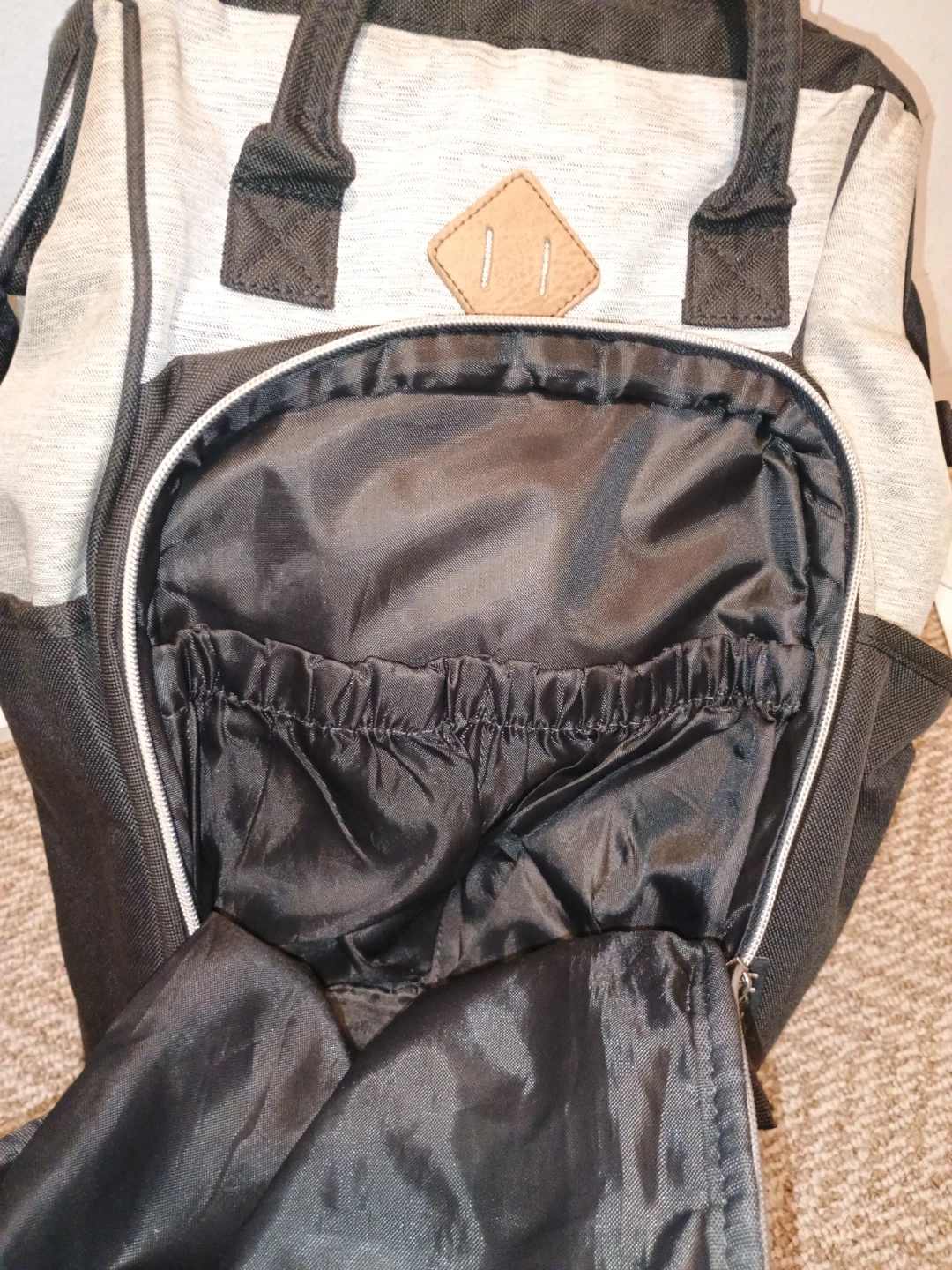 Grey and Black Diaper Backpack - photo 2