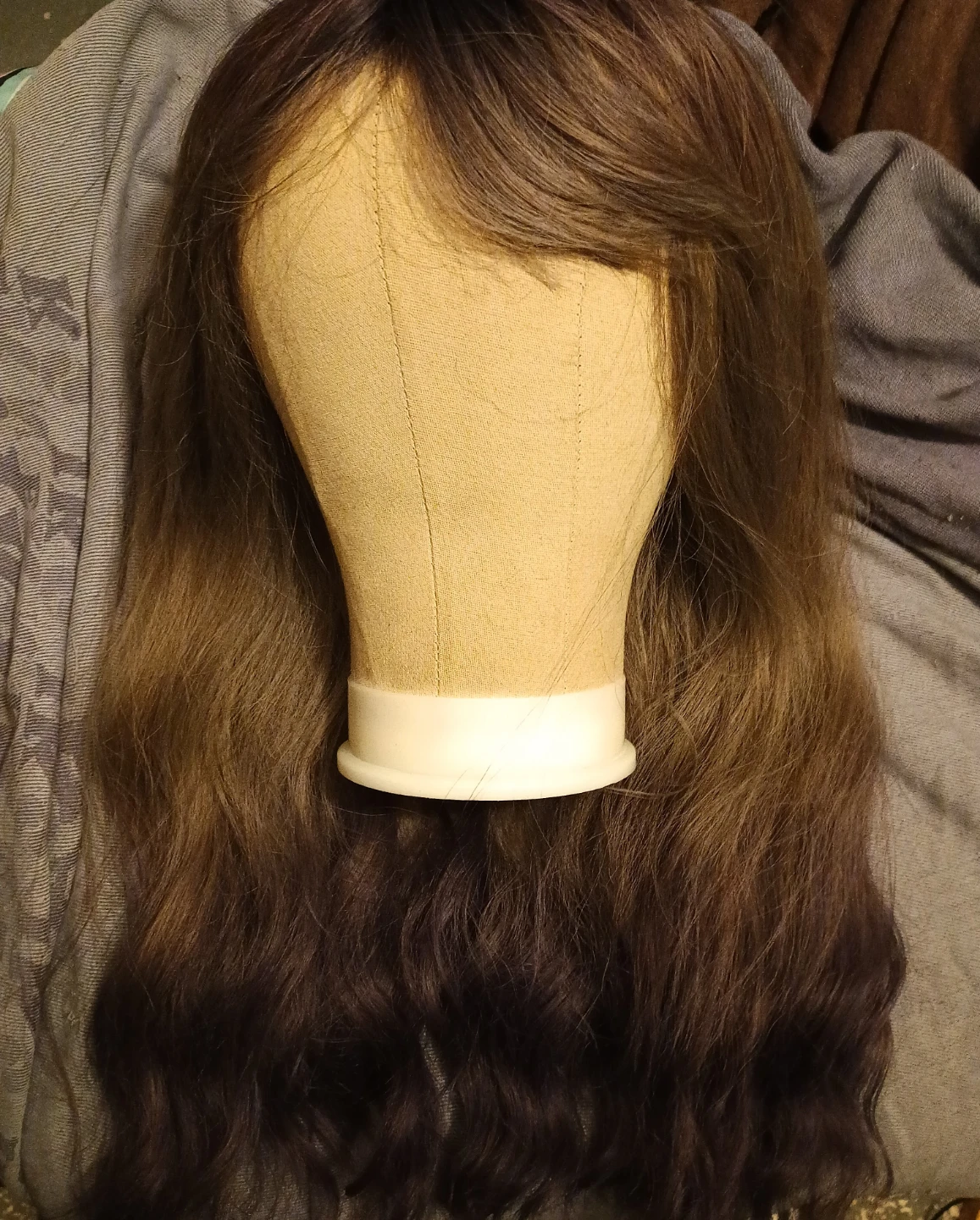 Ombre Silver Brown and Purple Wavy Wig - photo 3