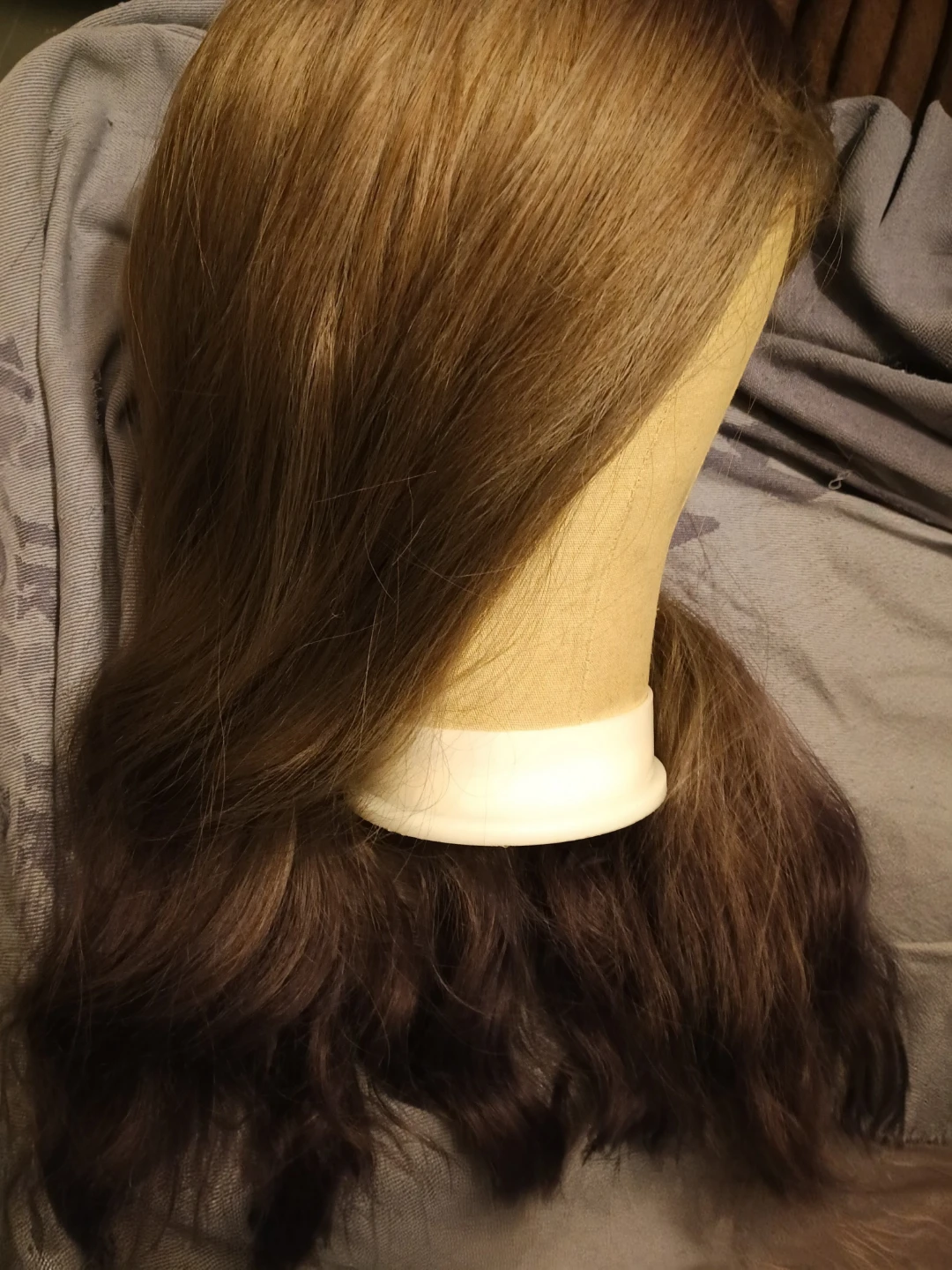 Ombre Silver Brown and Purple Wavy Wig - photo 4