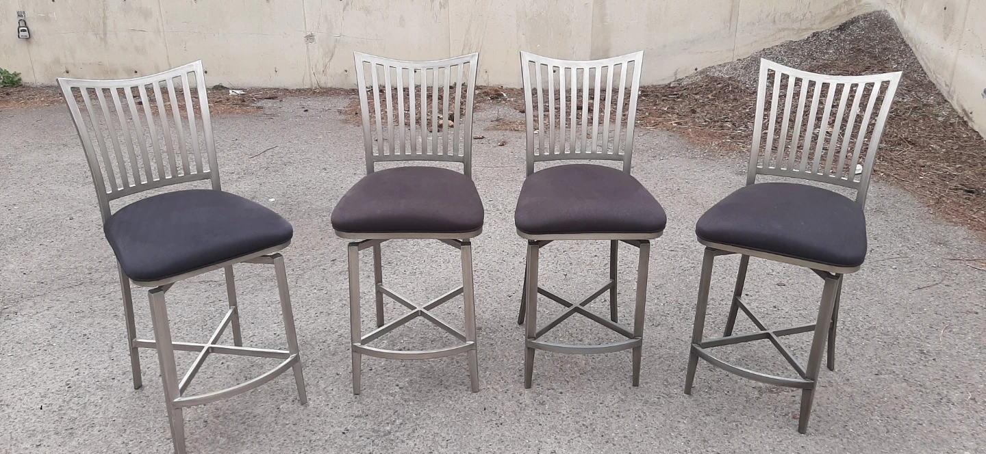Set of 4 Nordesign Counter Height Swivel Stools
