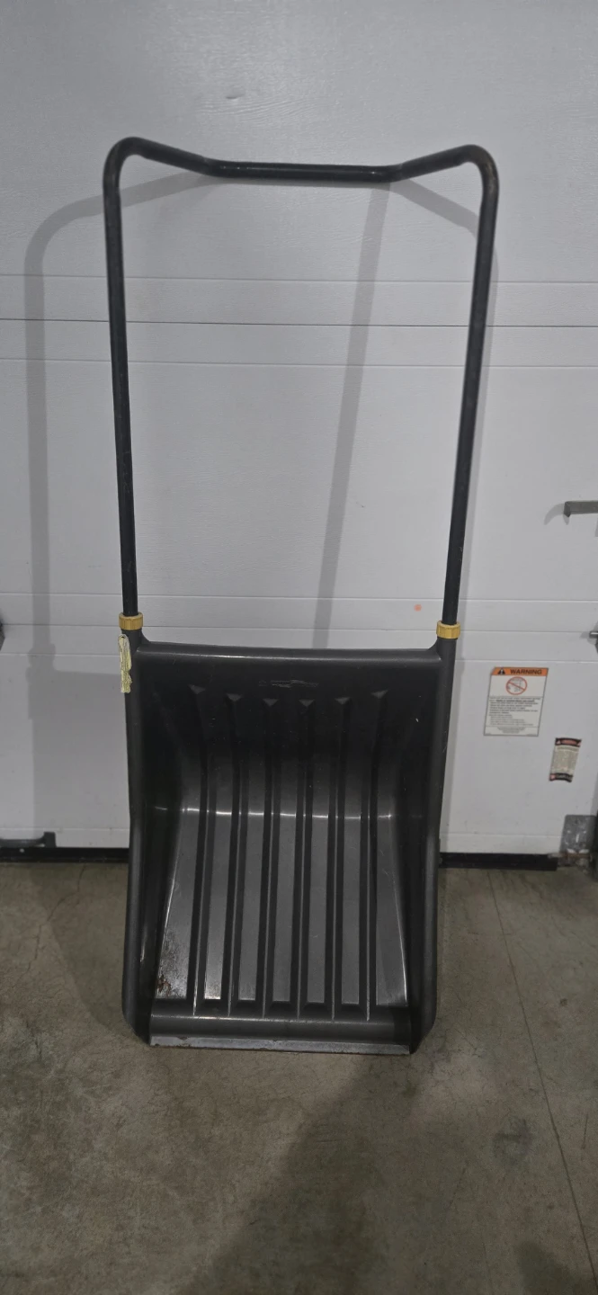 Black Snow Shovel with Metal Handle