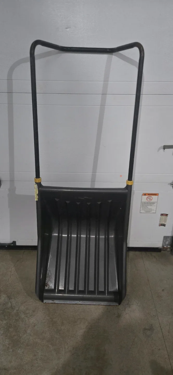 Black Snow Shovel with Metal Handle
