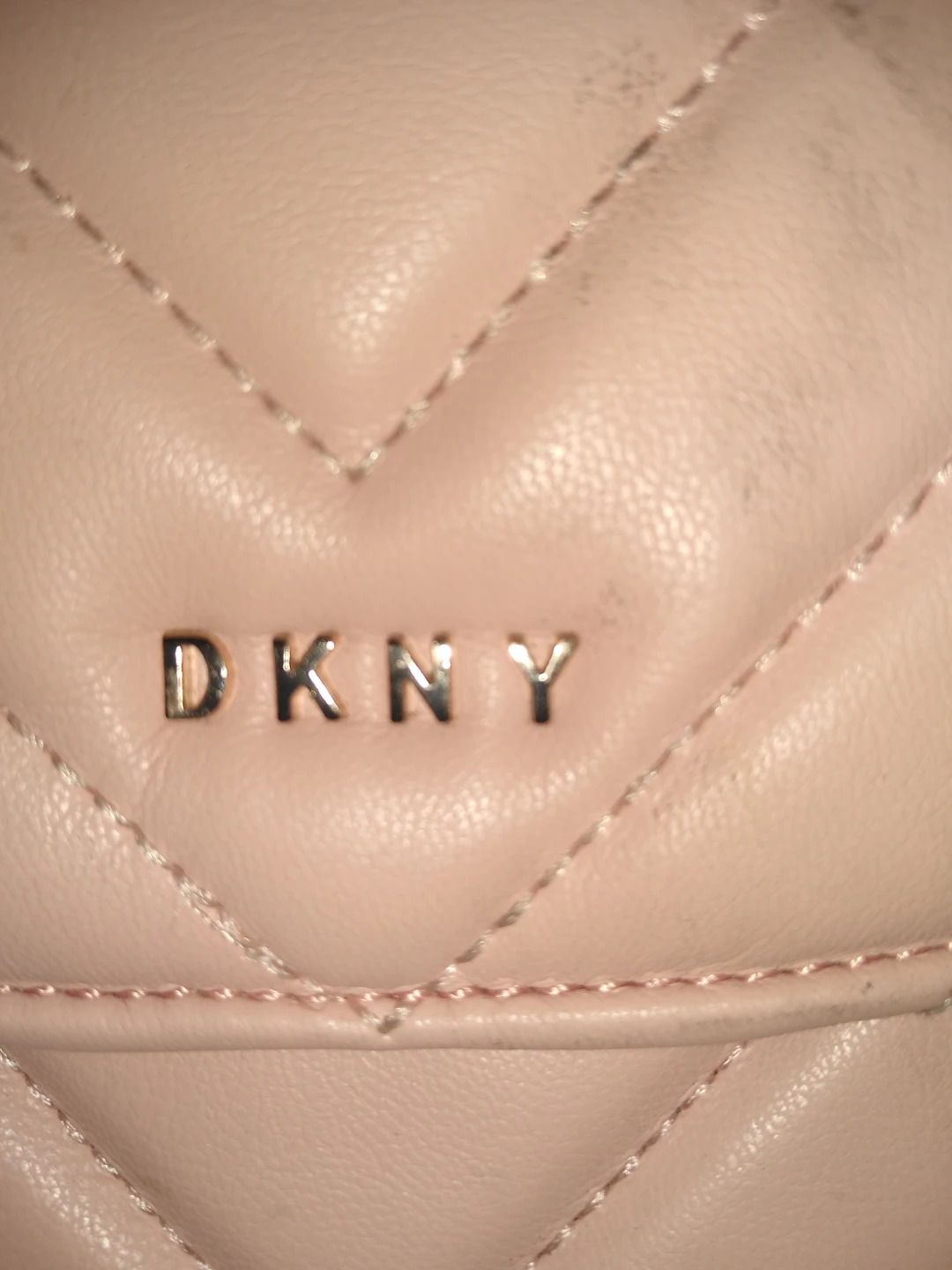 DKNY pink leather backpack style handbag