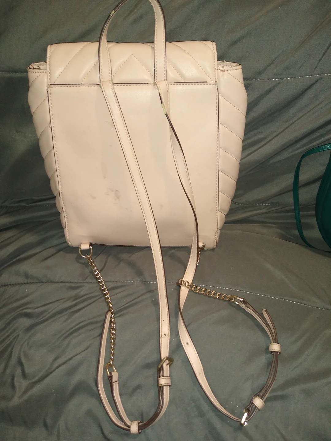 DKNY pink leather backpack style handbag - photo 4