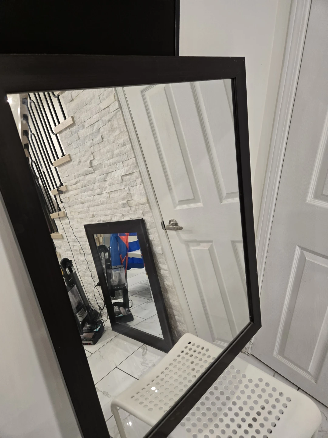 Dark Wood Framed Mirror