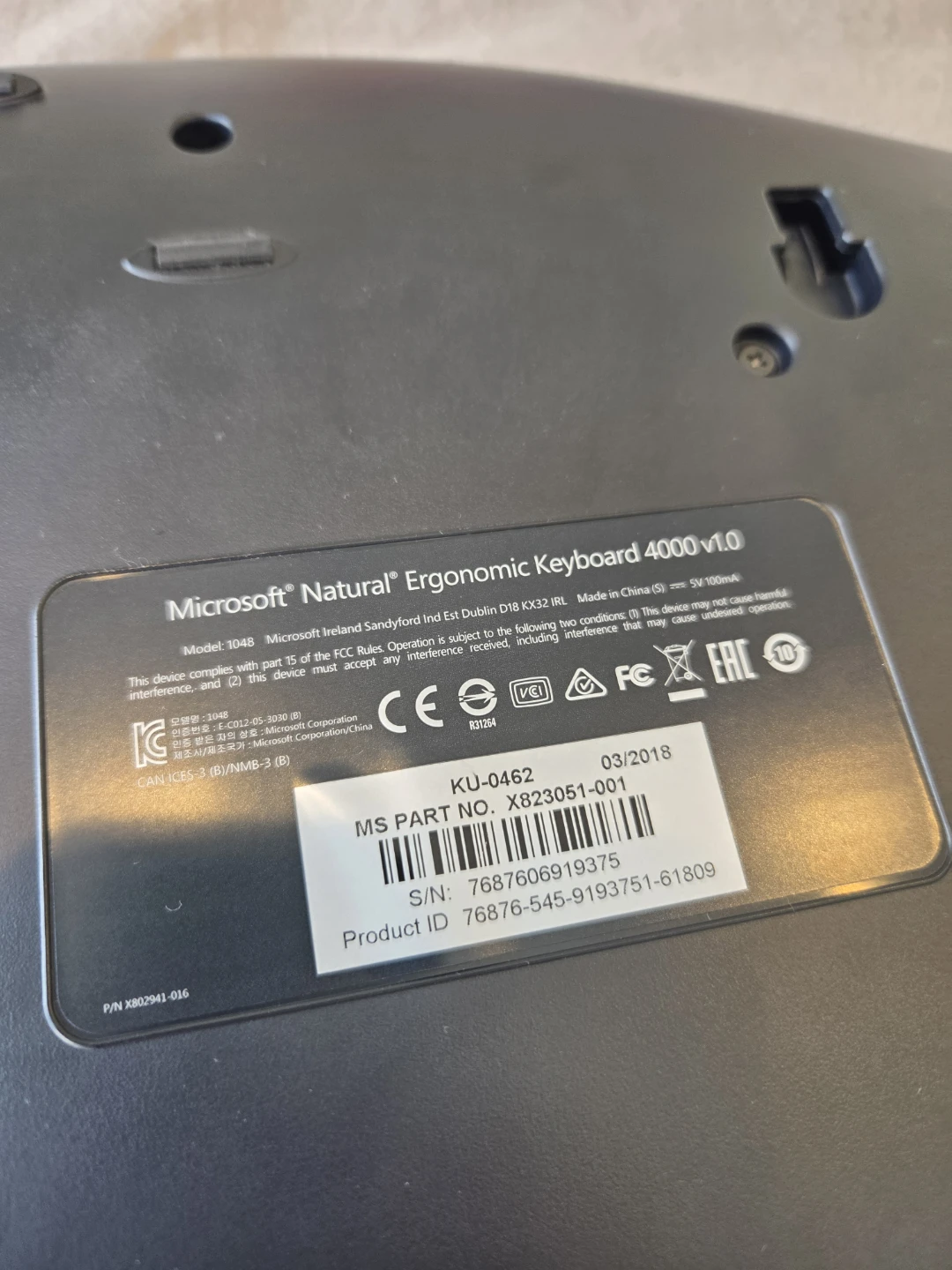 Microsoft Natural Ergonomic Keyboard 4000 v1.0 - photo 5
