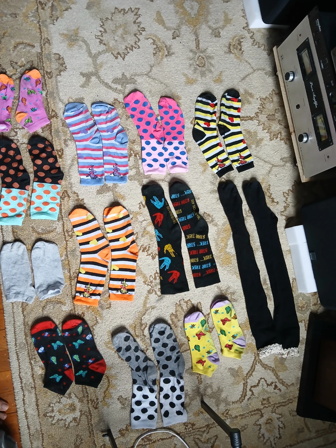 Bundle of 11 Pairs of Women's Crew Socks & 1 Pair of Tights