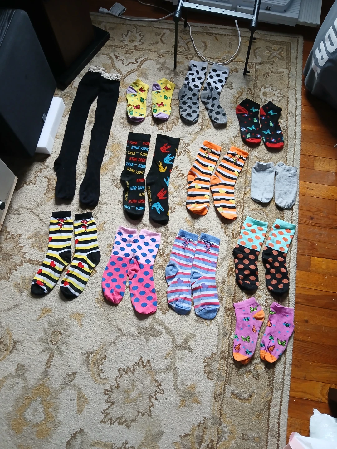 Bundle of 11 Pairs of Women's Crew Socks & 1 Pair of Tights - photo 2