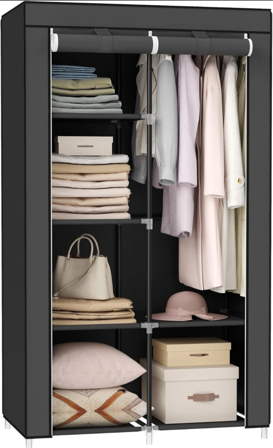SONGMICS Portable Wardrobe Closet - Black - photo 2