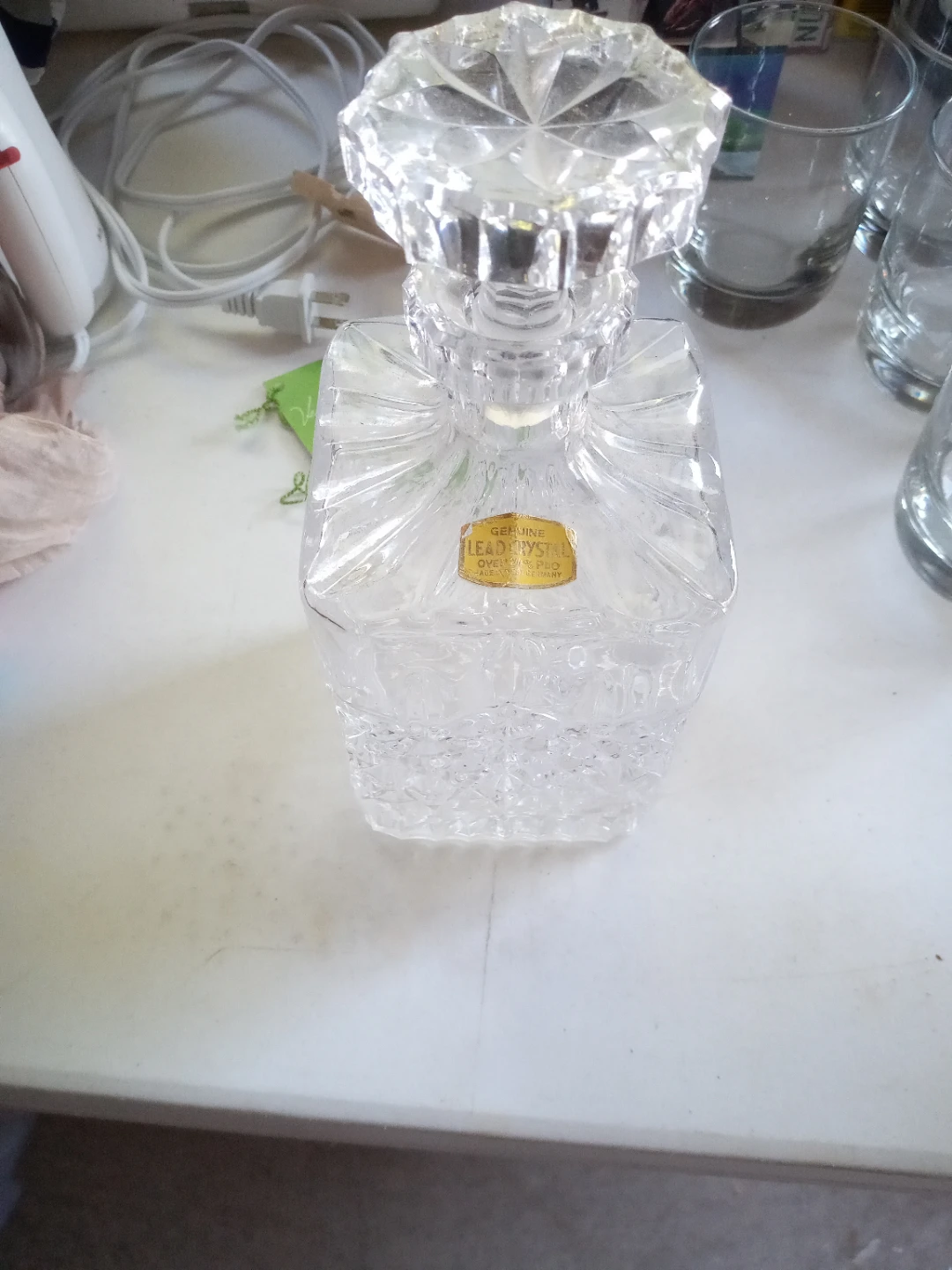 Lead Crystal Decanter Made in West Germany