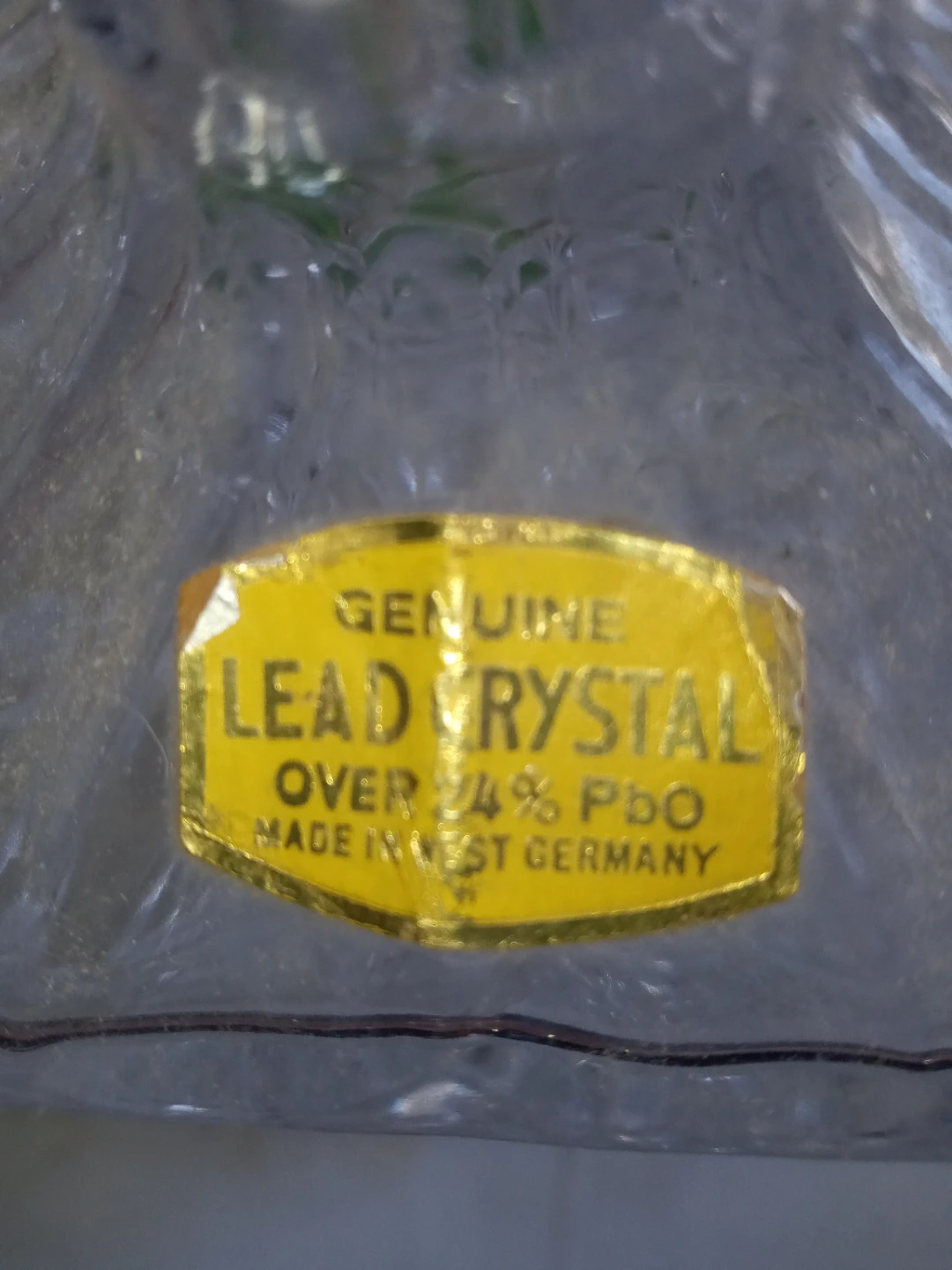 Lead Crystal Decanter Made in West Germany - photo 3