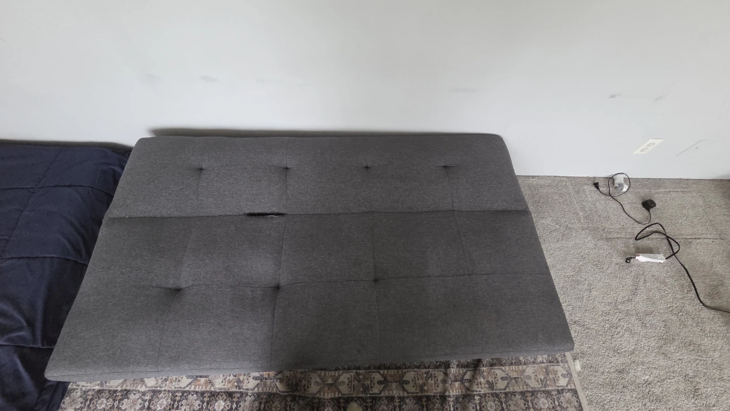 Gray Tufted Loveseat Sofa - photo 2