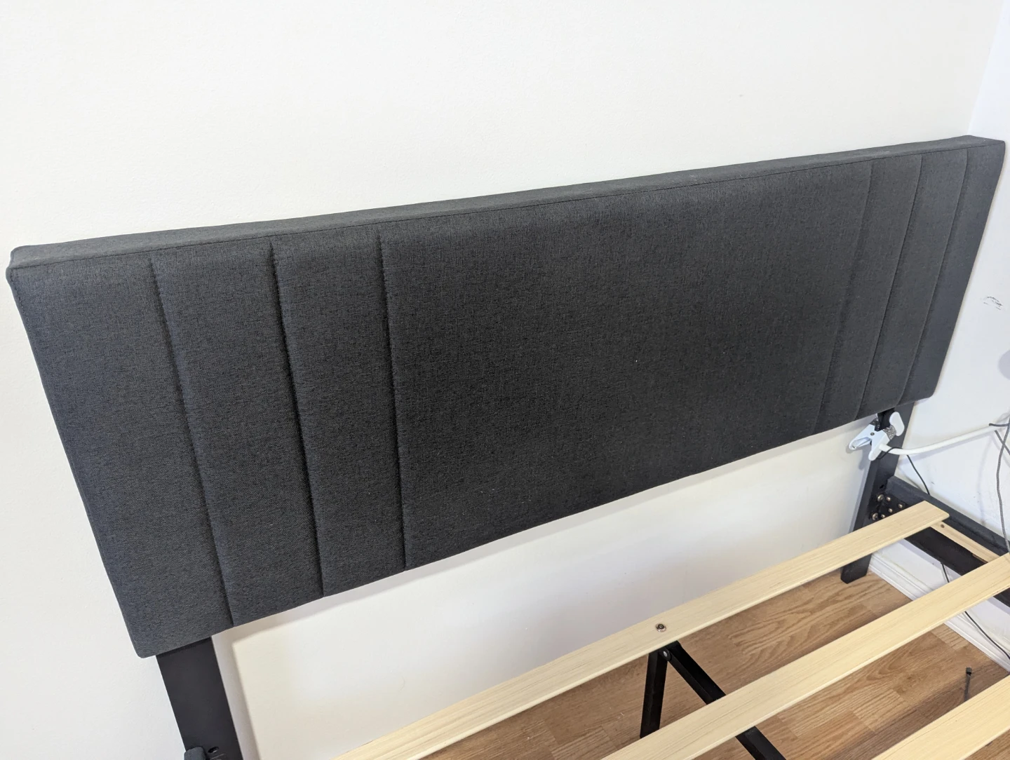 Queen Size Upholstered Platform Bed Frame - photo 3