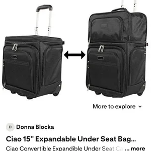 Ciao 15" Expandable Under Seat Carry-On Luggage